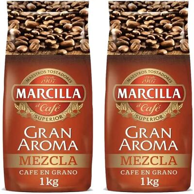 2 kilos Marcilla Gran Aroma Mezcla 80 Natural y 20 torrefacto café en grano 2 kilos Marcilla Gran Aroma Mezcla 80 Natural y 20 torrefacto café en grano