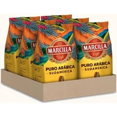 6 Paquetes de Café en grano Marcilla Puro Arábica 400 gr. Sudamérica (Brasil & Colombia). 6 Paquetes de Café en grano Marcilla Puro Arábica 400 gr. Sudamérica (Brasil & Colombia).