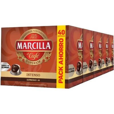 Intenso Marcilla 5 cajas de 40 cápsulas compatibles Nespresso 8711000386385 Intenso Marcilla 5 cajas de 40 cápsulas compatibles Nespresso 8711000386385