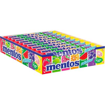 Ninguno Deliex - Mentos Rainbow, Caramelo Masticable 20 unidades de 38 gr, caramelos redondos masticables de una crujiente capa exterior y un interior blando (1, Rainbow) Ninguno Deliex - Mentos Rainbow, Caramelo Masticable 20 unidades de 38 gr, caramelos redondos masticables de una crujiente capa exterior y un interior blando (1, Rainbow)
