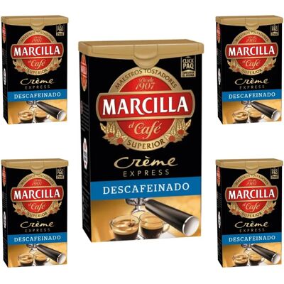 Pack de 5 Marcilla molido Creme Express descafeinado mezcla , 200 gramos Pack de 5 Marcilla molido Creme Express descafeinado mezcla , 200 gramos