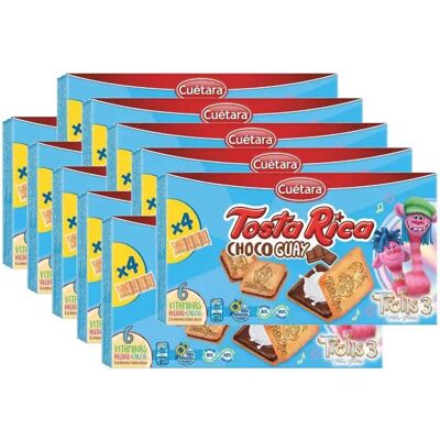 Ninguno PACK de 10 - Cuétara Tosta Rica Choco Guay - Galletas para Merienda con Textura Increíble Ninguno PACK de 10 - Cuétara Tosta Rica Choco Guay - Galletas para Merienda con Textura Increíble