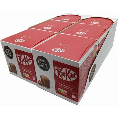 6 cajas de KitKat 16 cápsulas de chocolate Dolce Gusto Original 6 cajas de KitKat 16 cápsulas de chocolate Dolce Gusto Original