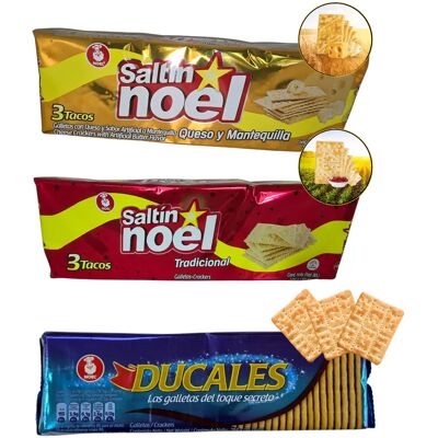 Ninguno 3 PAQUETES DE GALLETAS SALTIN NOEL (QUESO,TRADITIONAL,DUCALE) -CRACKER .DE COLOMBIA Ninguno 3 PAQUETES DE GALLETAS SALTIN NOEL (QUESO,TRADITIONAL,DUCALE) -CRACKER .DE COLOMBIA