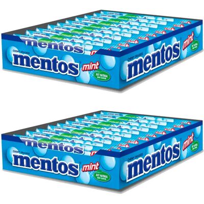 Ninguno Mentos Menta, Caramelo Masticable 40 unidades de 38 gr, caramelos redondos masticables de una crujiente capa exterior y un interior blando (2, Menta) Ninguno Mentos Menta, Caramelo Masticable 40 unidades de 38 gr, caramelos redondos masticables de una crujiente capa exterior y un interior blando (2, Menta)