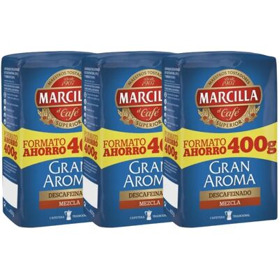 Marcilla - Gran Aroma Descafeinado 50/50 - Molido - 400 g - Café Marcilla - Gran Aroma Descafeinado 50/50 - Molido - 400 g - Café