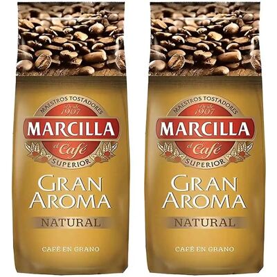2 kilos Marcilla Gran Aroma Natural café en grano 2 kilos Marcilla Gran Aroma Natural café en grano