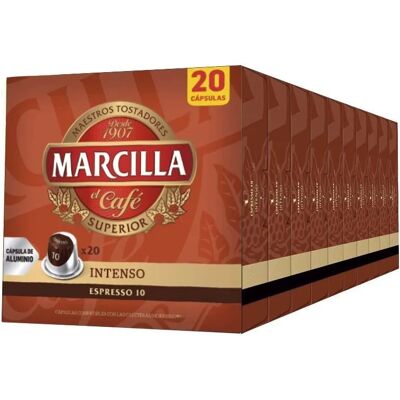 Intenso Marcilla 10 cajas de 20 cápsulas compatibles Nespresso 8711000376249 Intenso Marcilla 10 cajas de 20 cápsulas compatibles Nespresso 8711000376249
