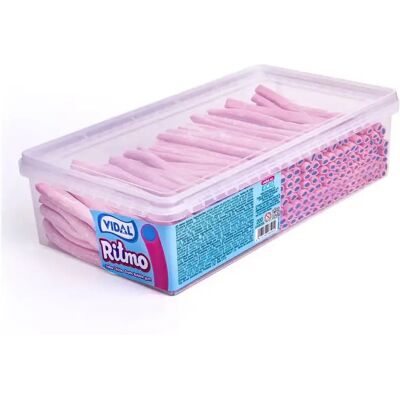 Ninguno Vidal Golosinas. Ritmo sabor Chicle, regaliz relleno sabor chicle. Bandeja de 200 unidades Ninguno Vidal Golosinas. Ritmo sabor Chicle, regaliz relleno sabor chicle. Bandeja de 200 unidades