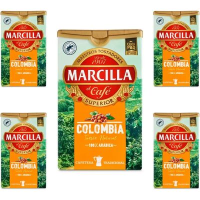 Pack de 5 Marcilla molido Colombia , 200 gramos Pack de 5 Marcilla molido Colombia , 200 gramos