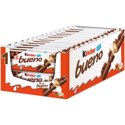 Ninguno Kinder Bueno Chocolate 【PACK AHORRO】- Caja de 30 Unidades - 2 Barritas en Cada Unidad Ninguno Kinder Bueno Chocolate 【PACK AHORRO】- Caja de 30 Unidades - 2 Barritas en Cada Unidad