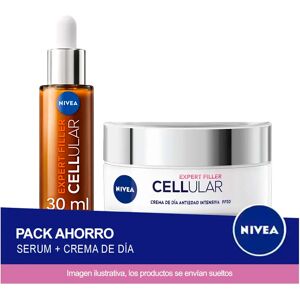 NIVEA CELLULAR Expert Filler Pack ahorro - Contiene Serum Facial Iluminador con Vitamina C + Crema de día FP30 NIVEA CELLULAR Expert Filler Pack ahorro - Contiene Serum Facial Iluminador con Vitamina C + Crema de día FP30
