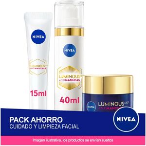 NIVEA LUMINOUS Pack ahorro cuidado facial - Contiene crema de día, crema de noche y contorno de ojos NIVEA LUMINOUS Pack ahorro cuidado facial - Contiene crema de día, crema de noche y contorno de ojos