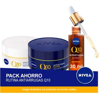NIVEA Pack Ahorro Q10 Serum Antiarrugas Doble Acción + Crema de Día FP30 + Crema de Noche NIVEA Pack Ahorro Q10 Serum Antiarrugas Doble Acción + Crema de Día FP30 + Crema de Noche