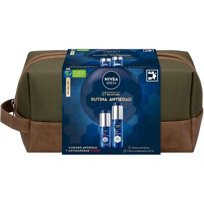 NIVEA MEN POWER rutina diaria – Neceser regalo con Sérum Facial Antiedad y Crema hidratante FP30 - Solución antimanchas y antiedad NIVEA MEN POWER rutina diaria – Neceser regalo con Sérum Facial Antiedad y Crema hidratante FP30 - Solución antimanchas y antiedad