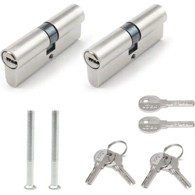 Ninguno Bombín Doble Embrague, 2 Piezas Bombín Cerradura, cylinder de Doble Cerradura de 70 mm with 6 Llaves y Tornillos, Cerradura Seguridad, cylinder de Aleación de Cerradura de Puerta Ninguno Bombín Doble Embrague, 2 Piezas Bombín Cerradura, cylinder de Doble Cerradura de 70 mm with 6 Llaves y Tornillos, Cerradura Seguridad, cylinder de Aleación de Cerradura de Puerta