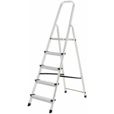 Ninguno Escalera de Aluminio Plegable 5 Peldaños Multifunción Antideslizante, Ligera y Resistente Doméstica, fácil transporte y almacenaje. Máxima carga 150 kg. Ninguno Escalera de Aluminio Plegable 5 Peldaños Multifunción Antideslizante, Ligera y Resistente Doméstica, fácil transporte y almacenaje. Máxima carga 150 kg.