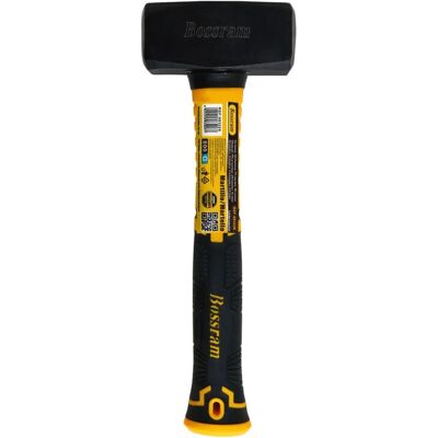 JUJU EasySpeed Martillo Maceta de Albañil, Mazo de Construcción Antivibración con Mango Ergonómico de Fibra de Vidrio para Obras, Reparaciones y Uso Profesional,Negro y Amarillo JUJU EasySpeed Martillo Maceta de Albañil, Mazo de Construcción Antivibración con Mango Ergonómico de Fibra de Vidrio para Obras, Reparaciones y Uso Profesional,Negro y Amarillo