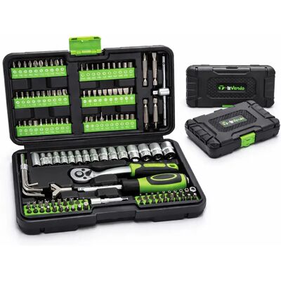 T-LoVendo Maletin de Herramientas juego 130 pcs piezas Caja Maleta para Taller Carraca Llaves Vaso Pequeña Portátil T-LoVendo Maletin de Herramientas juego 130 pcs piezas Caja Maleta para Taller Carraca Llaves Vaso Pequeña Portátil