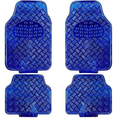 Ninguno Juego de Alfombrillas Coche Antideslizante 4pcs Diseño Metálico,Alfombras Coche Universal,Color Negro,Azul,Carbon,Plata Ninguno Juego de Alfombrillas Coche Antideslizante 4pcs Diseño Metálico,Alfombras Coche Universal,Color Negro,Azul,Carbon,Plata