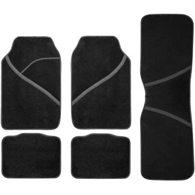 Ninguno Juego de 5 Alfombras Para Coche, Alfombra de Moqueta para Vehículo,Alfombrilla Universales Antideslizante, 2 Delanteras 3 traseras Ninguno Juego de 5 Alfombras Para Coche, Alfombra de Moqueta para Vehículo,Alfombrilla Universales Antideslizante, 2 Delanteras 3 traseras