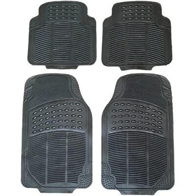 Ninguno Alfombras de Goma Recortable Universal Negra Para Coche Automóvil Juego de 4 pcs Resitente al Uso Antideslizante alfombra Ninguno Alfombras de Goma Recortable Universal Negra Para Coche Automóvil Juego de 4 pcs Resitente al Uso Antideslizante alfombra