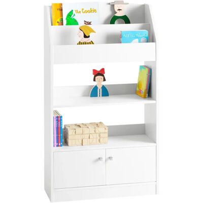 SoBuy KMB11-W Estantería para niños Estantería para niños Armario para libros con 2 estantes, 2 estantes y 2 puertas SoBuy KMB11-W Estantería para niños Estantería para niños Armario para libros con 2 estantes, 2 estantes y 2 puertas