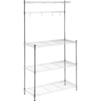 Ninguno Cosgomarket Estantería de Cocina 3 Niveles con Encimera Extraíble en Madera y Cromo - Resistente hasta 400 kg - Montaje Fácil y Dimensiones Espaciosa: 91,44 x 35,56 x 160 cm Ninguno Cosgomarket Estantería de Cocina 3 Niveles con Encimera Extraíble en Madera y Cromo - Resistente hasta 400 kg - Montaje Fácil y Dimensiones Espaciosa: 91,44 x 35,56 x 160 cm