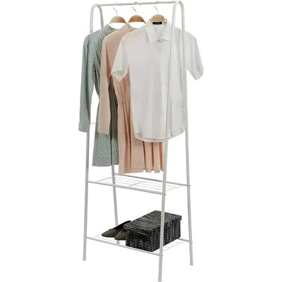 Ninguno LUTODY - Perchero de pie, Zapatero, Compacto de varios niveles, Organizador de prendas y zapatos, Vertical, Tubo metal Ninguno LUTODY - Perchero de pie, Zapatero, Compacto de varios niveles, Organizador de prendas y zapatos, Vertical, Tubo metal