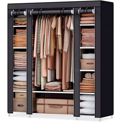 Armario Vestidor de Tela Nyana Home 170x150x45cm, 3 puertas, 11 huecos, 1 ropero Armario Vestidor de Tela Nyana Home 170x150x45cm, 3 puertas, 11 huecos, 1 ropero