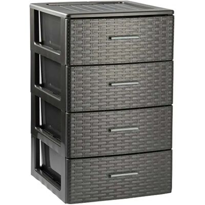 ACAN - Rattan - Gris - Cajonera ACAN - Rattan - Gris - Cajonera