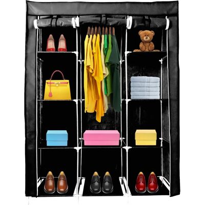 Armario Vestidor de Tela Nyana Home 170x130x45cm, 2 puertas, 9 huecos, 1 ropero Armario Vestidor de Tela Nyana Home 170x130x45cm, 2 puertas, 9 huecos, 1 ropero