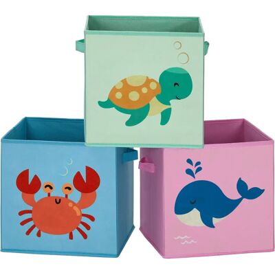 Ninguno SONGMICS Caja organizadora Tela, Caja almacenaje Infantil, Juego de 3, Organizadora Juguete, Plegables con Asas, para habitación de niños, 30 x 30 x 30 cm, Tema del mar, Azul, Verde y Rosa Ninguno SONGMICS Caja organizadora Tela, Caja almacenaje Infantil, Juego de 3, Organizadora Juguete, Plegables con Asas, para habitación de niños, 30 x 30 x 30 cm, Tema del mar, Azul, Verde y Rosa