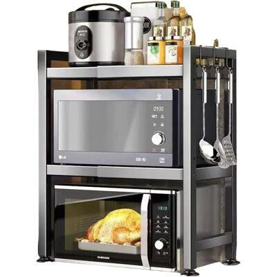 Ninguno ESTANTERIA MICROONDA DE METAL AJUSTABLE Soporte de estante para microondas multifuncional , ESTANTE Extensible COCINA especiero, estante horno Estante de almacenamiento Estante para condimentos 2 Ninguno ESTANTERIA MICROONDA DE METAL AJUSTABLE Soporte de estante para microondas multifuncional , ESTANTE Extensible COCINA especiero, estante horno Estante de almacenamiento Estante para condimentos 2