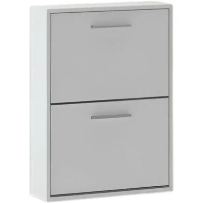 Ninguno Zapatero modelo Aura de 2 puertas abatibles de color blanco Ninguno Zapatero modelo Aura de 2 puertas abatibles de color blanco
