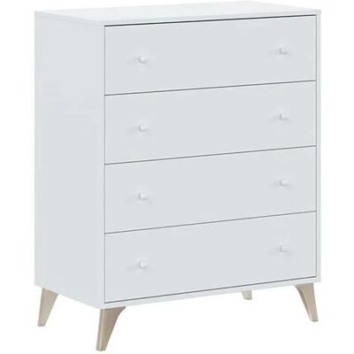 NONE MOBELCENTER - Cómoda Dormitorio Matrimonio 4 Cajones Sweet – Color Blanco Artik – – Medidas: Ancho: 77 cm x Fondo: 40 cm x Alto: 95 cm - (1106) NONE MOBELCENTER - Cómoda Dormitorio Matrimonio 4 Cajones Sweet – Color Blanco Artik – – Medidas: Ancho: 77 cm x Fondo: 40 cm x Alto: 95 cm - (1106)
