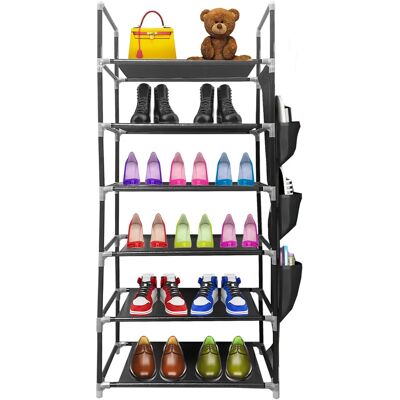 Zapatero Metálico Modular Nyana Home Hasta 18 Pares 108x46x27cm Negro Zapatero Metálico Modular Nyana Home Hasta 18 Pares 108x46x27cm Negro