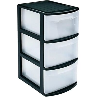 Ninguno Cajonera de Almacenamiento "Tamesis" con 3 cajones, Torre de almacenamiento multiusos para oficina, hogar, escuela, etc. 58,5 x 28,5 x 39 cm. Color Negro. Ninguno Cajonera de Almacenamiento "Tamesis" con 3 cajones, Torre de almacenamiento multiusos para oficina, hogar, escuela, etc. 58,5 x 28,5 x 39 cm. Color Negro.
