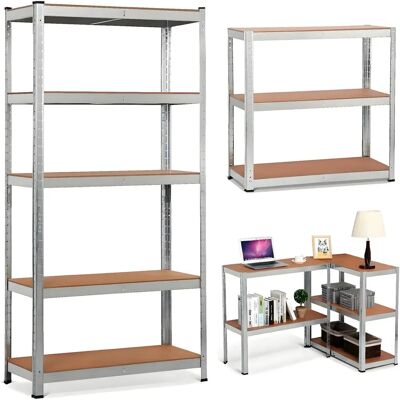 NONE Estantería con 5 Baldes - Capacidad de 875 kg, 183 cm de Altura, 91 cm de Ancho y 46 cm de Profundidad - Estructura de Acero Galvanizado, Perfecta para Cocina, Oficina, Garaje y Más (NAVE-001 2790 D7) NONE Estantería con 5 Baldes - Capacidad de 875 kg, 183 cm de Altura, 91 cm de Ancho y 46 cm de Profundidad - Estructura de Acero Galvanizado, Perfecta para Cocina, Oficina, Garaje y Más (NAVE-001 2790 D7)