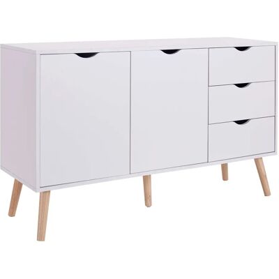 Miroytengo Aparador Salón Fiano en color blanco de estilo nórdico 120x75x39 cm Miroytengo Aparador Salón Fiano en color blanco de estilo nórdico 120x75x39 cm