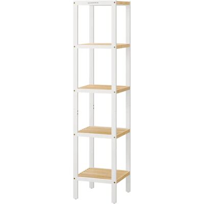 SONGMICS - 5-Tier Bamboo Shelf - Esquina estrecha - Shelf SONGMICS - 5-Tier Bamboo Shelf - Esquina estrecha - Shelf