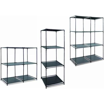Ninguno STARLEY-Estantería 3/4/6 Compartimentos Negro Estantería De Cubos Negra En Tnt Fácil De Limpiar Y Montar Encaja En Comedor Garaje Cocina Salon Ninguno STARLEY-Estantería 3/4/6 Compartimentos Negro Estantería De Cubos Negra En Tnt Fácil De Limpiar Y Montar Encaja En Comedor Garaje Cocina Salon