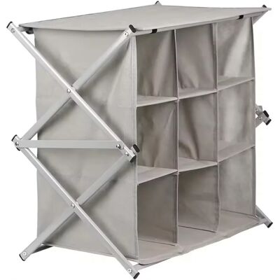 Ninguno Organizador Multiuso de 9 Compartimentos de Tejido y Estructura de Metal Resistente para una Organización Impecable en Cualquier Rincón de tu Hogar u Oficina Ninguno Organizador Multiuso de 9 Compartimentos de Tejido y Estructura de Metal Resistente para una Organización Impecable en Cualquier Rincón de tu Hogar u Oficina