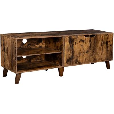 VASAGLE - Mueble de TV con 2 Puertas, Soporte para TV con estantes Ajustables, Longitud 140 cm, para televisores de 65 Pulgadas, salón, Comedor, Dormitorio, Marrón/Blanco/Roble Natural y Blanco Crema VASAGLE - Mueble de TV con 2 Puertas, Soporte para TV con estantes Ajustables, Longitud 140 cm, para televisores de 65 Pulgadas, salón, Comedor, Dormitorio, Marrón/Blanco/Roble Natural y Blanco Crema