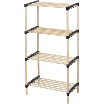 Ninguno Well Home Zapatero de 4 estantes en madera y metal H.92,5cm Ninguno Well Home Zapatero de 4 estantes en madera y metal H.92,5cm