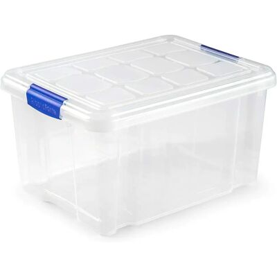 Caja de almacenamiento 16L - Plástico, Transparente, 30x40x21cm Caja de almacenamiento 16L - Plástico, Transparente, 30x40x21cm