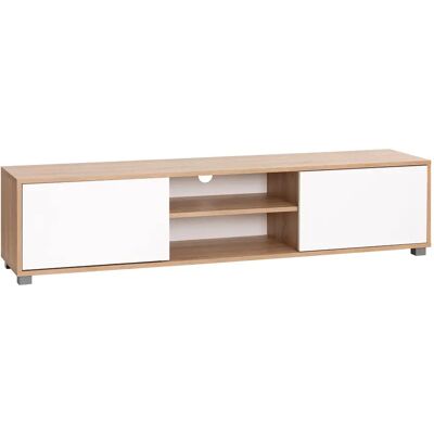 Ninguno Myoshome - Mueble Tv Salon Comedor, Mesa Tv Color Roble Sonoma y Blanco 180 x 40 x 41 cm. Atenea Ninguno Myoshome - Mueble Tv Salon Comedor, Mesa Tv Color Roble Sonoma y Blanco 180 x 40 x 41 cm. Atenea