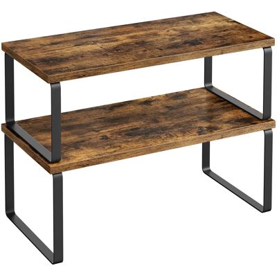 SONGMICS Estante para Especias, Juego de 2, Organizador de Armario, Estante de Almacenamiento de Cocina Extensible, Especiero de Metal y Madera de Ingeniería, Blanco Nube y Beige Natural/Negro Tinta y SONGMICS Estante para Especias, Juego de 2, Organizador de Armario, Estante de Almacenamiento de Cocina Extensible, Especiero de Metal y Madera de Ingeniería, Blanco Nube y Beige Natural/Negro Tinta y