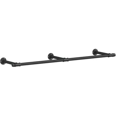 SONGMICS Perchero de Pared, Colgador de Pared, Estilo Industrial, Ahorra Espacio, 30,4 x 170 x 7 cm, Capacidad de Carga de 68 kg, Fácil Montaje, para Espacios Reducidos, Negro SONGMICS Perchero de Pared, Colgador de Pared, Estilo Industrial, Ahorra Espacio, 30,4 x 170 x 7 cm, Capacidad de Carga de 68 kg, Fácil Montaje, para Espacios Reducidos, Negro