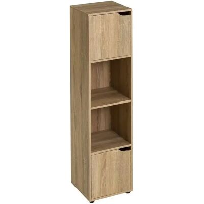 LOLAhome Lola Home Estantería de puerta de madera marrón de 119x29x30 cm LOLAhome Lola Home Estantería de puerta de madera marrón de 119x29x30 cm